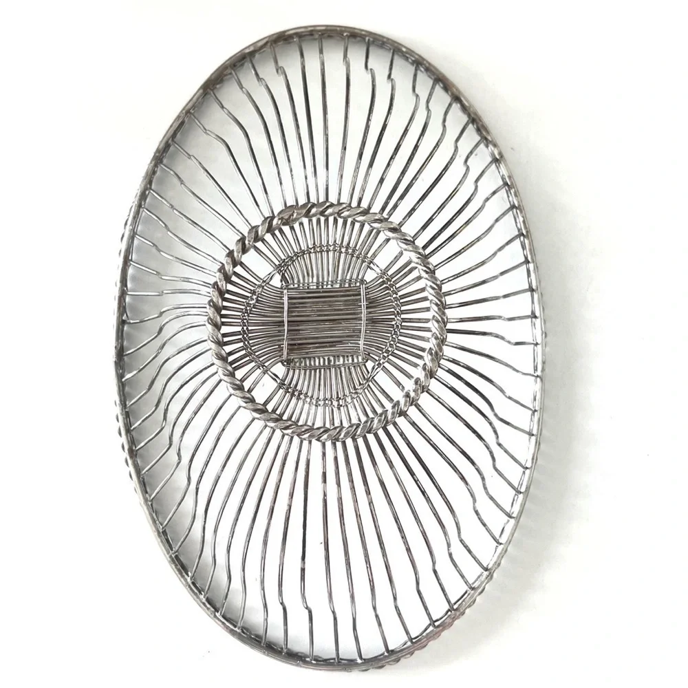 Antique Silver Wire Basket!